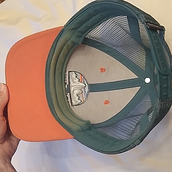 Patagonia 1973 unisex orange and dark green trucker hat adjustable - Picture 3 of 5